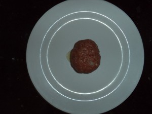 Figura 8 - Hambúrguer em cima do azeite.