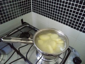 Figura 1 - Batatas cozinhando. 